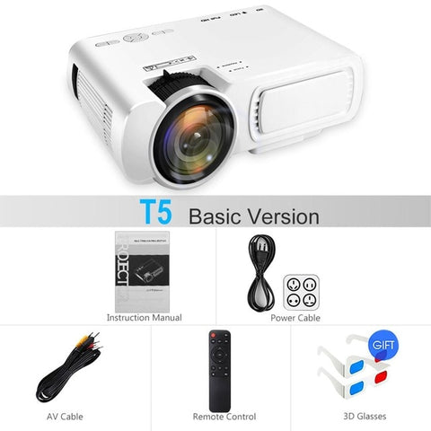 POWERFUL T5 mini Projector Full-HD 1080P projector WIFI connect Phone 1280x800P Resolution Beamer 4K Proyector Home Theater