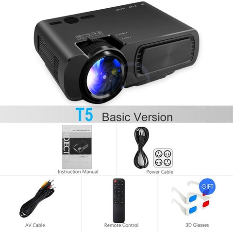 POWERFUL T5 mini Projector Full-HD 1080P projector WIFI connect Phone 1280x800P Resolution Beamer 4K Proyector Home Theater