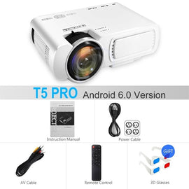 POWERFUL T5 mini Projector Full-HD 1080P projector WIFI connect Phone 1280x800P Resolution Beamer 4K Proyector Home Theater