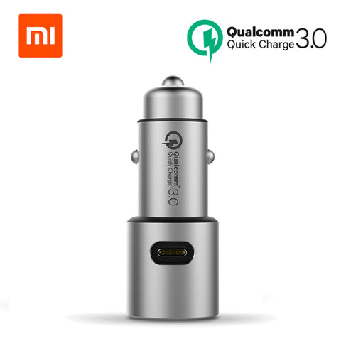 Original Xiaomi Car Charger Mi Quick Charge 18W QC 3.0 Dual USB  Max 36W 5V/3A 9V 2A Metal For iPhone Samsung Huawei oppo vivo