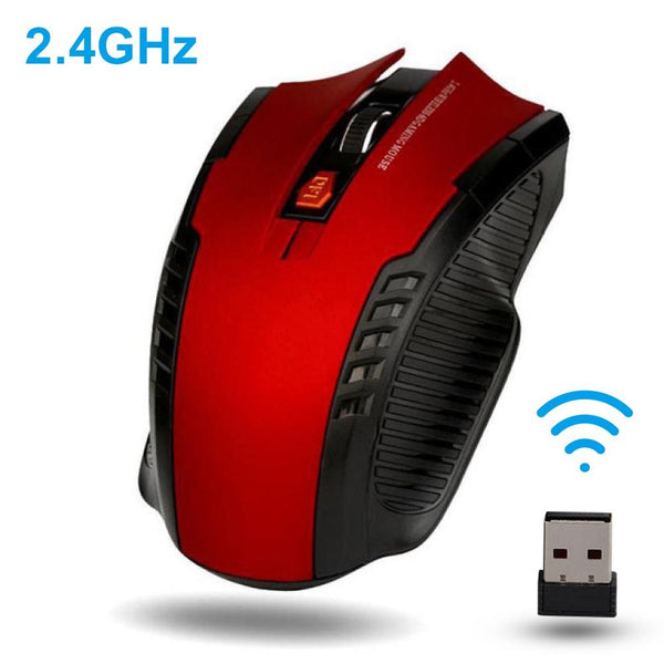 Souris de jeu optique sans fil 2.4GHz souris pour ordinateur portable PC noi r accessoires informatiques de haute qualité