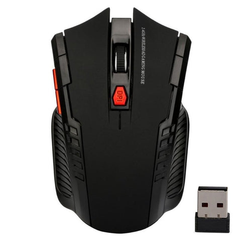 Souris de jeu optique sans fil 2.4GHz souris pour ordinateur portable PC noi r accessoires informatiques de haute qualité