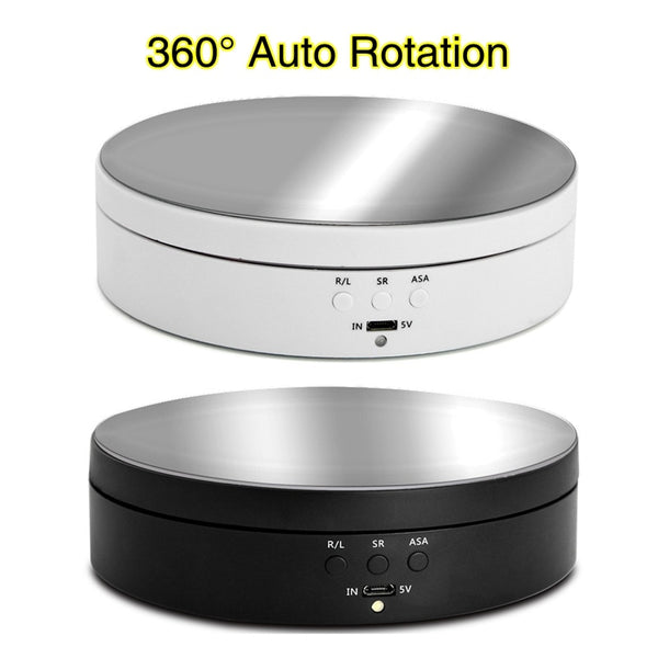 Photography 360 Degree Round 3 Speeds Level Auto Rotating Remote Automatically Turntable Display Stand for Photo Studio Shooting