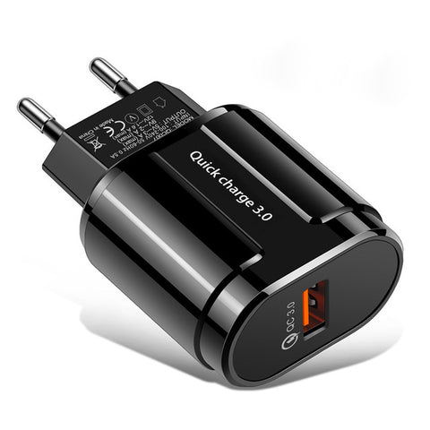 GTWIN 3A Quick Charger USB Charger EU Wall Mobile Phone Charger Adapter for iPhone 11 Pro QC3.0 Fast Charging for Samsung Xiaomi