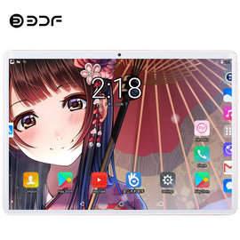 Newest 10 Inch Tablet Android 7.0 Octa Core 4GB RAM 64GB ROM 3G/4G FDD LTE WiFi Bluetooth Phone Call 2.5D Glass Screen Tablet Pc