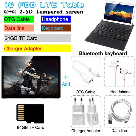 Global Version DHL Free 10 inch Tablet PC Deca Core 6GB RAM 128GB ROM Android 9.0 2.5D Glass+Gifts 3G 4G Phone Call Dual SIM