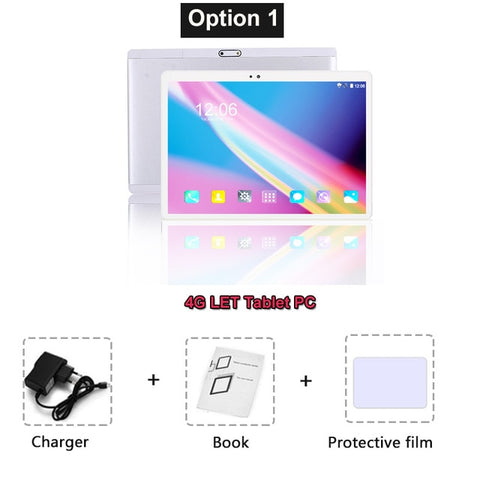 10 inch Tablet PC 6+128GB Android 9.0 Google store 10 core 1920*1200 IPS Dual SIM card 4G Phone call Android 9 WIFI tablets 10.1