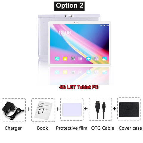 10 inch Tablet PC 6+128GB Android 9.0 Google store 10 core 1920*1200 IPS Dual SIM card 4G Phone call Android 9 WIFI tablets 10.1