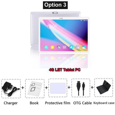 10 inch Tablet PC 6+128GB Android 9.0 Google store 10 core 1920*1200 IPS Dual SIM card 4G Phone call Android 9 WIFI tablets 10.1