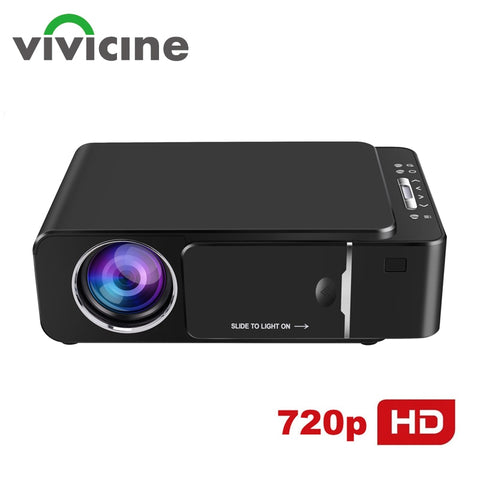 VIVICINE 1280x720p Portable HD Projector,Option Android 7.1 HDMI USB 1080p Home Theater Proyector WIFI Mini Led Beamer