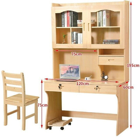 Bureau Meuble Dobravel Tafelkleed Support Ordinateur Portable Retro Wood Mesa Stand Computer Laptop Table With Bookcase